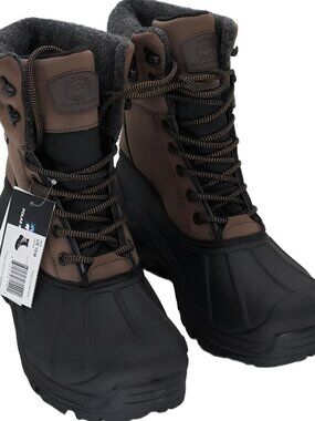 Polar Range Mens Tasco Cold Weather Snow Boots Brown Size 10
